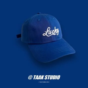 Unisex Casual LUCKY Letter Embroidered Baseball Cap Adjustable Summer Hat Women-Men