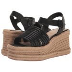 Kenneth Cole Women's Shelby Wedge Sandal BLACK Size US10M | 41 EUR