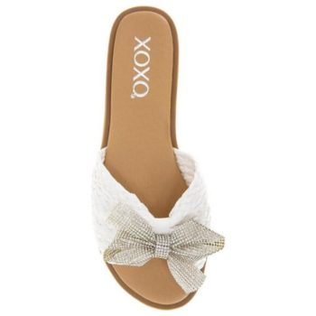 XOXO Women's Maxine Flat Sandal Size 8 M OFF WHITE
