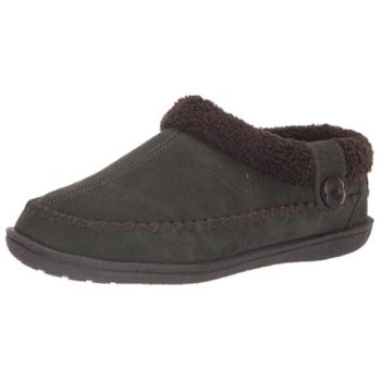 Staheekum Womens Plush Lined Suede Slipper with Memory Foam Insole Size 7M OLIVE