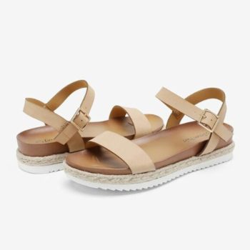 DREAM PAIRS Women’s Open Toe Ankle Strap Espadrille Platform Buckle up Sandal
