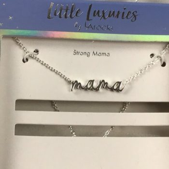 Little Luxuries by LA rocks sterling Silver Necklace with MAMA Letter Pendant