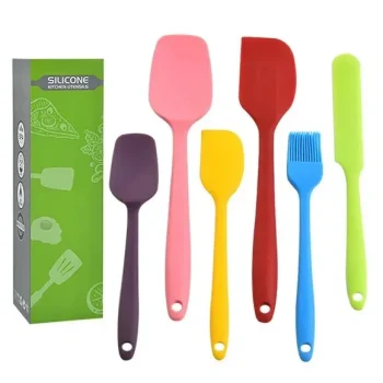 6 Piece Set Silicone Spatula Baking Utensils